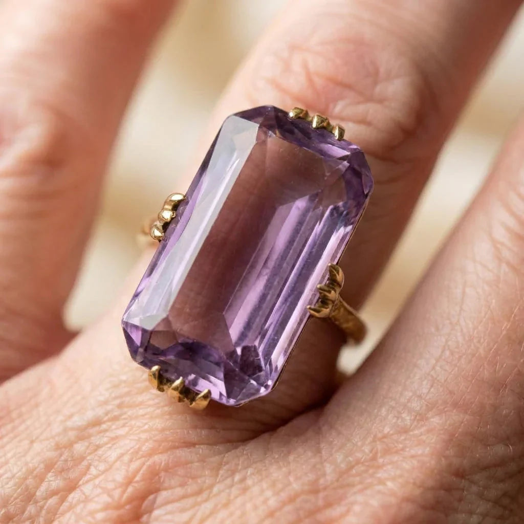 Elegant Amethyst Statement Ring