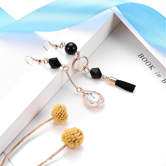 Elegant Black Crystal Earrings