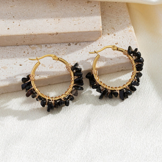Elegant Black Onyx Earrings