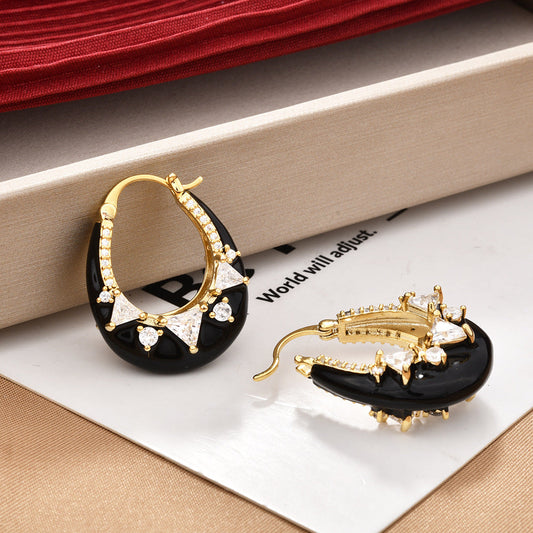 Elegant Black Onyx Earrings