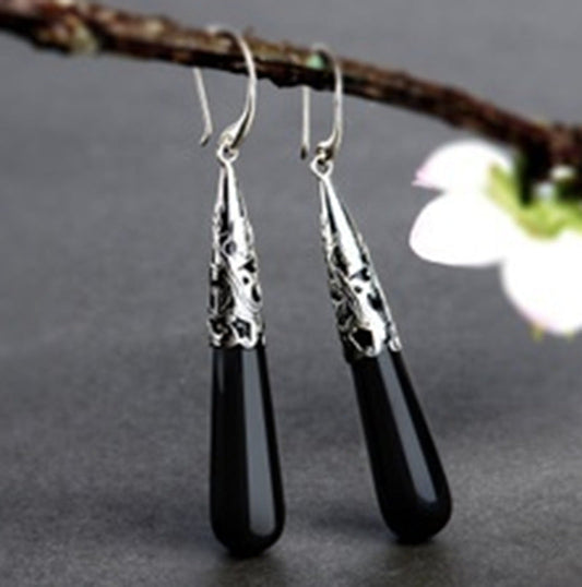 Elegant Black Onyx Earrings