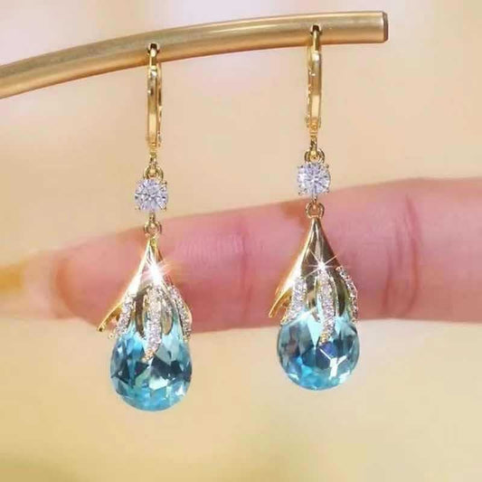 Elegant Blue Topaz Earrings