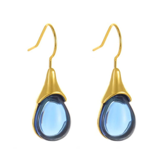 Elegant Blue Topaz Earrings