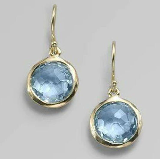 Elegant Blue Topaz Earrings