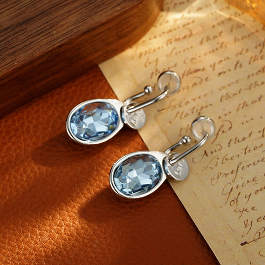 Elegant Blue Topaz Earrings