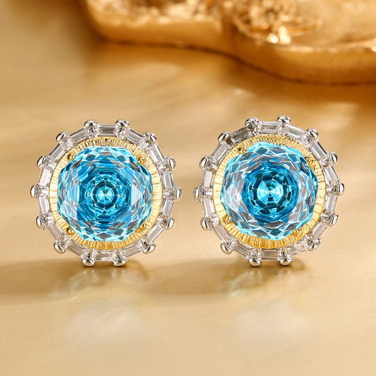 Elegant Blue Topaz Earrings