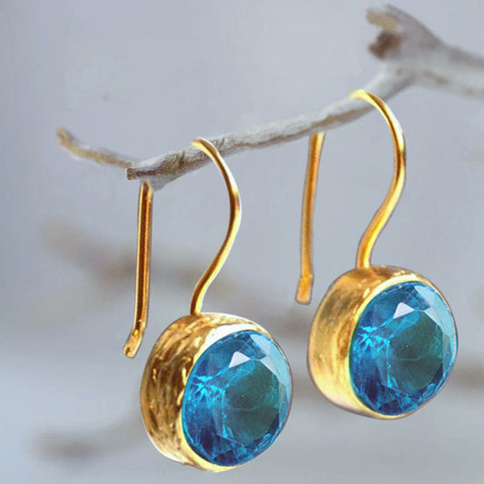 Elegant Blue Topaz Earrings