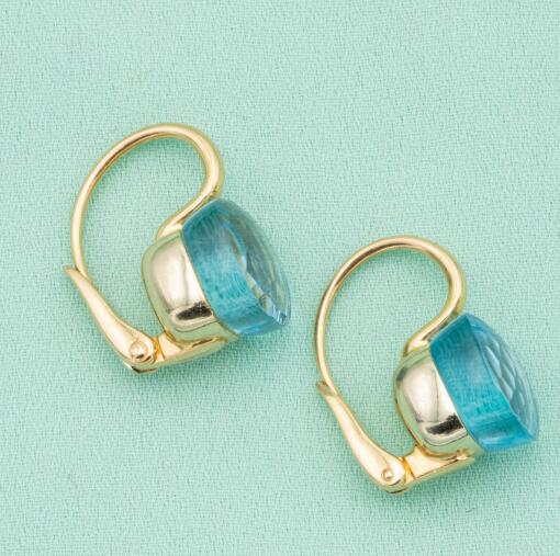 Elegant Blue Topaz Earrings