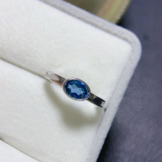 Elegant Blue Topaz Ring