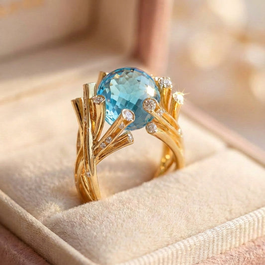 Elegant Blue Topaz Ring