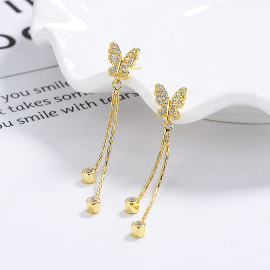 Elegant Butterfly Drop Earrings