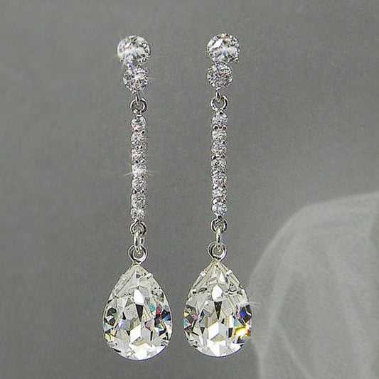Elegant Crystal Drop Earrings