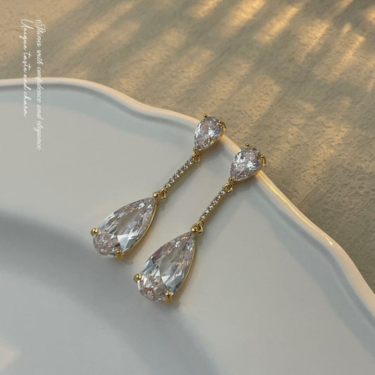 Elegant Crystal Drop Earrings
