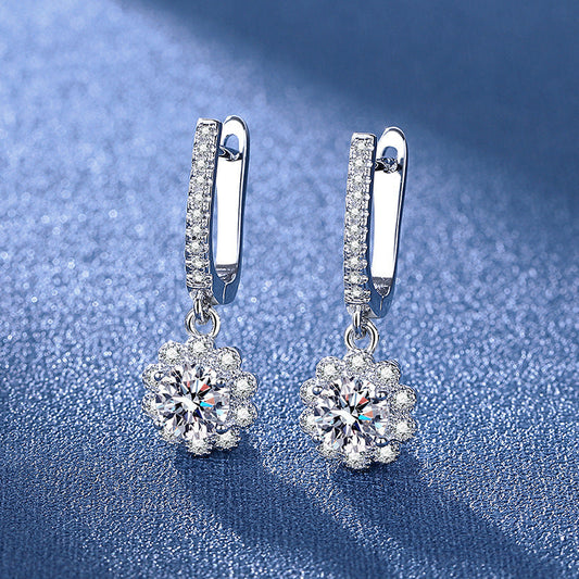 Elegant Crystal Floral Drop