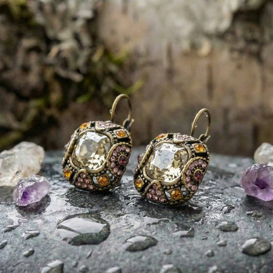 Elegant Crystal Geometric Earrings