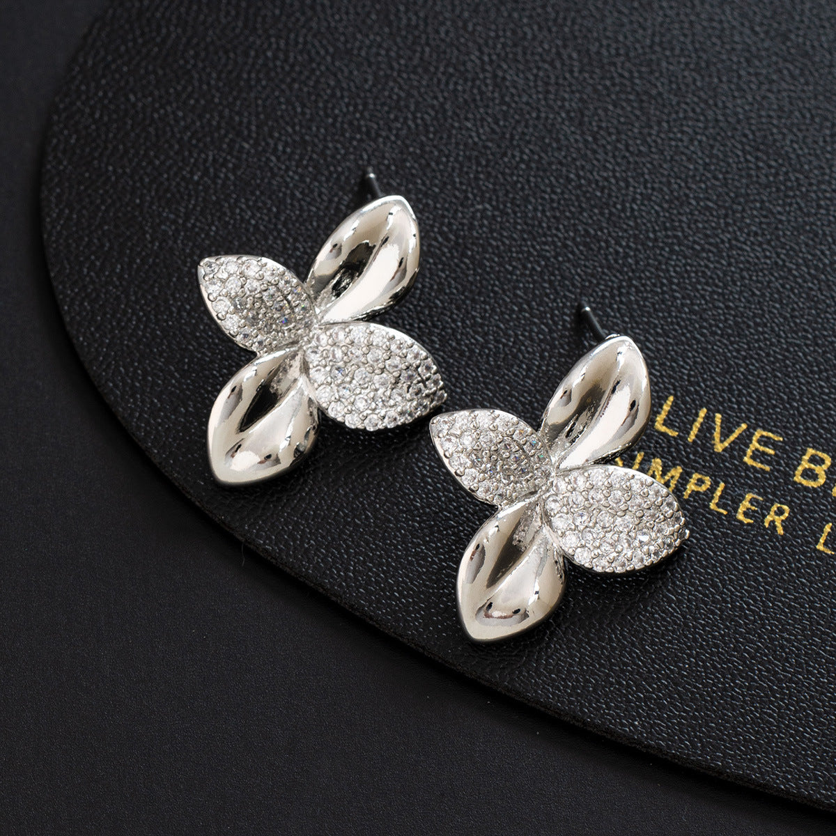 Elegant Crystal Leaf Earrings