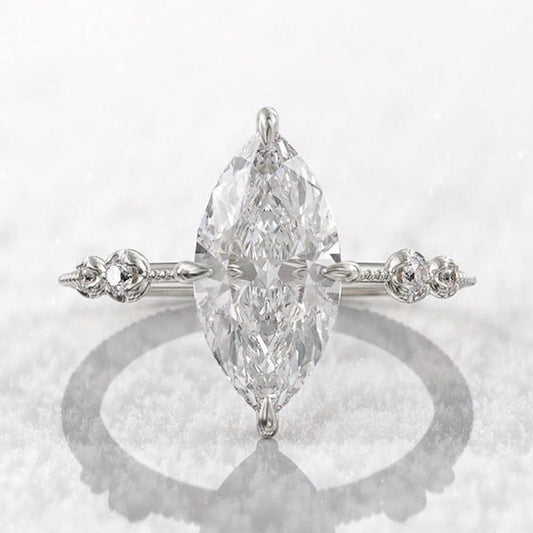 Elegant Crystal Marquise Ring