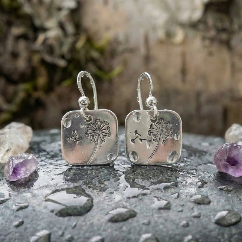Elegant Dandelion Earrings