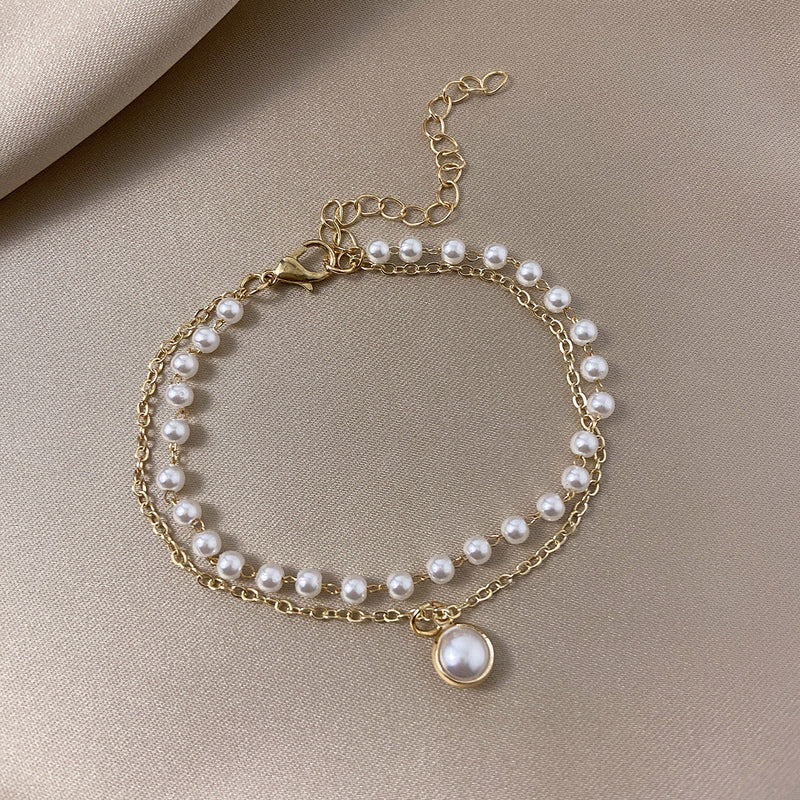 Elegant Double Layer Seed Pearl