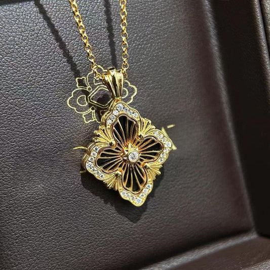 Elegant Floral Gold Necklace