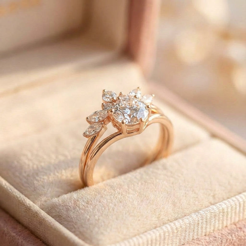 Elegant Flower Diamond Ring