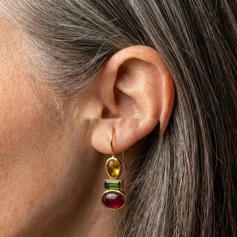 Gemstone Dangle Earrings
