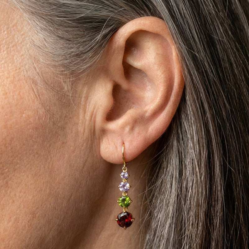 Gemstone Dangle Earrings