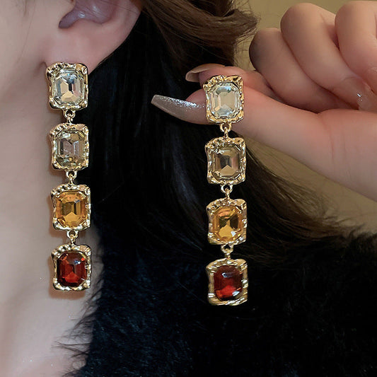 Elegant Gemstone Drop Earrings
