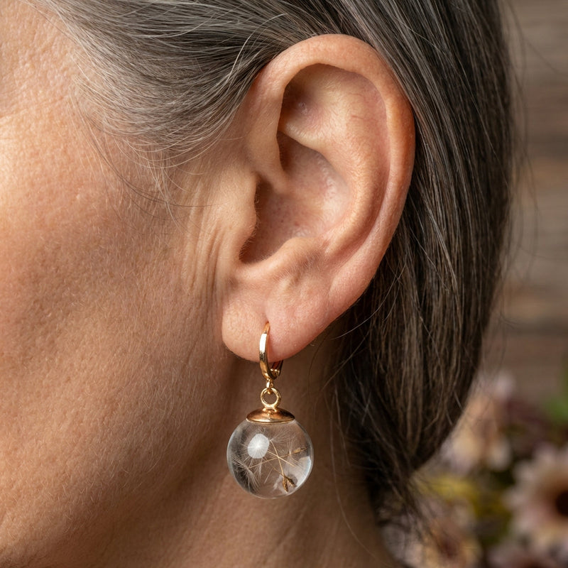 Glass Sphere Earrings