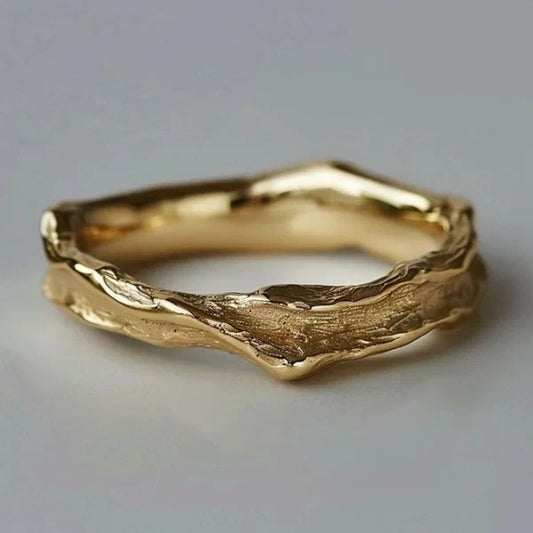 Elegant Gold Branch Ring