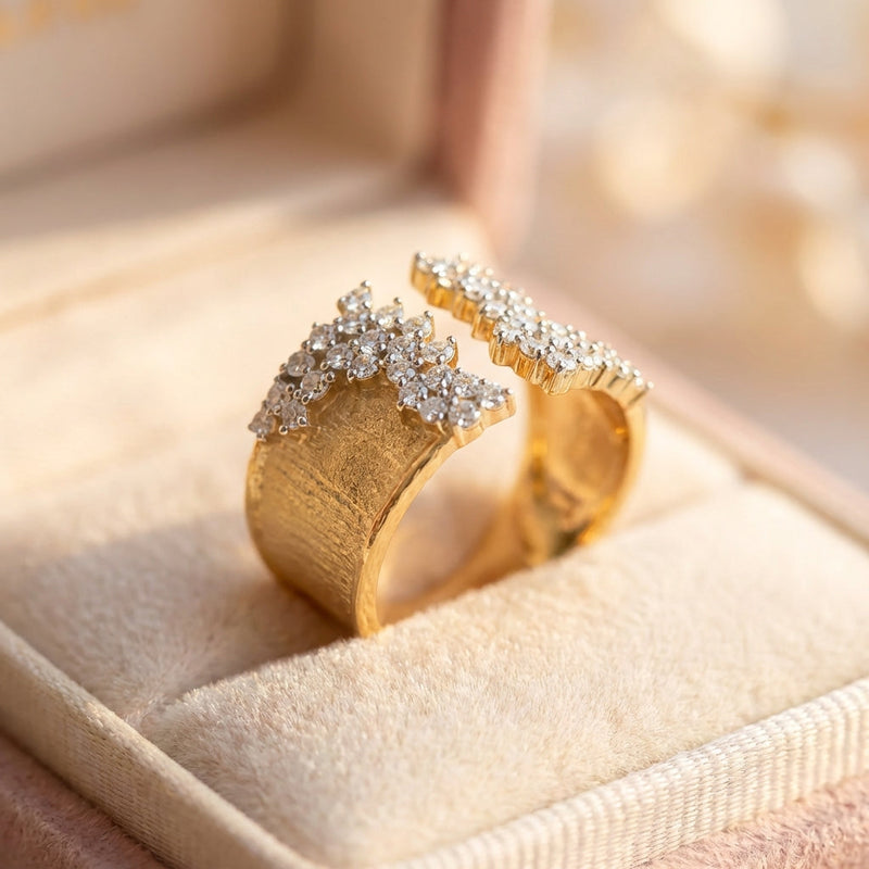 Elegant Gold Cz Ring