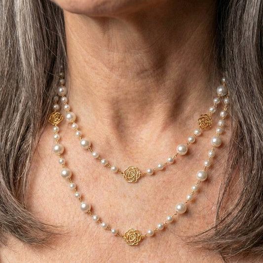 Gold & Pearl Necklace