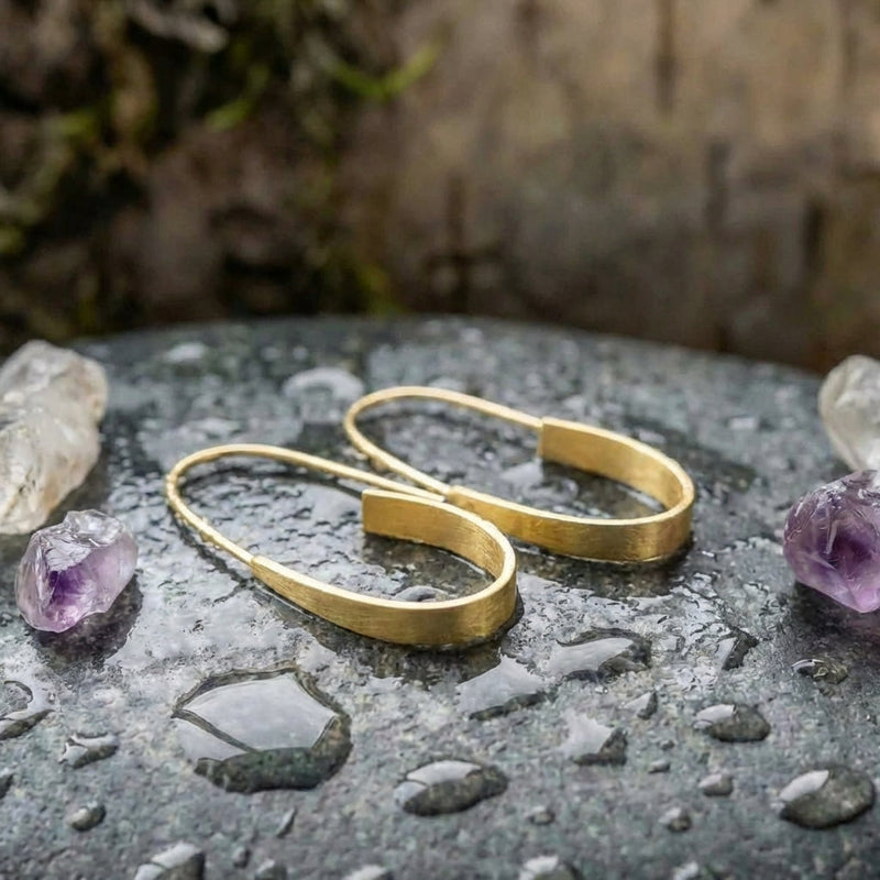Elegant Gold Spiral Earrings