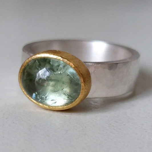 Elegant Green Amethyst Ring