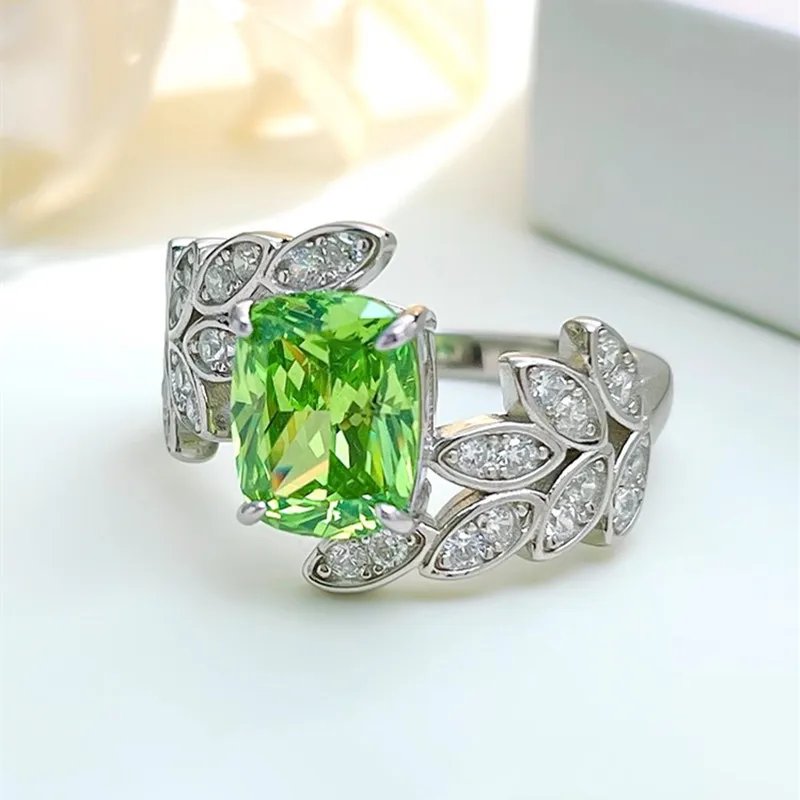 Elegant Green Cubic Zirconia Ring