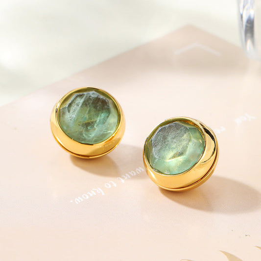 Elegant Green Quartz Earrings