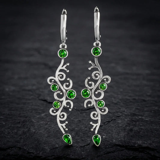 Elegant Green Stone Earrings