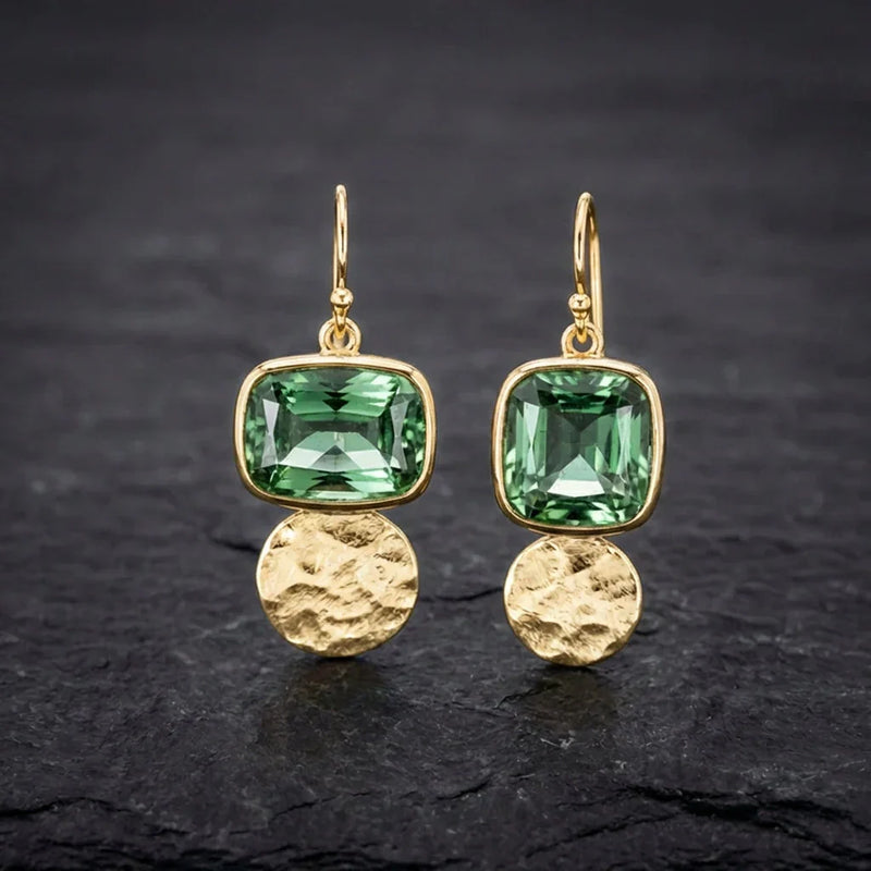 Elegant Green Tourmaline Earrings