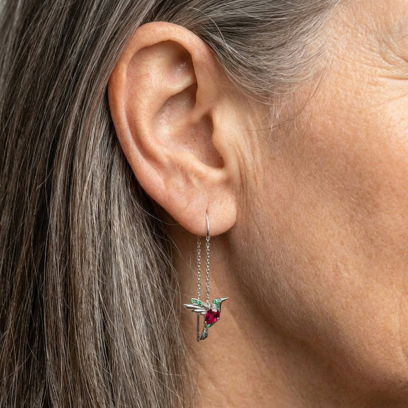 Hummingbird Drop Earrings