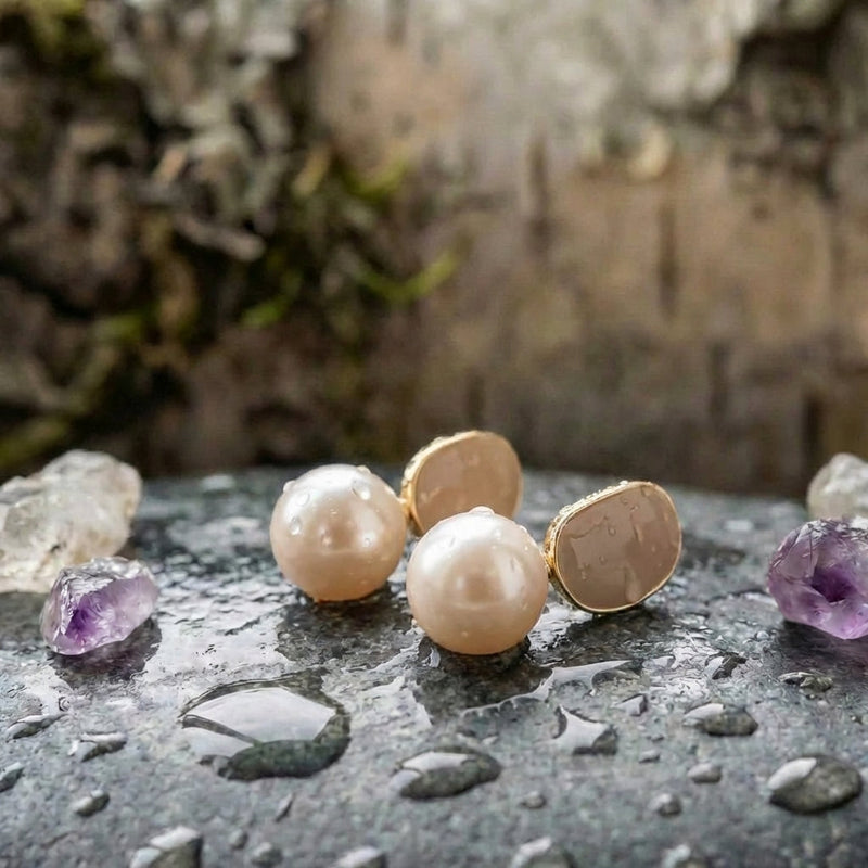 Elegant Light Pearl Dangle Earrings