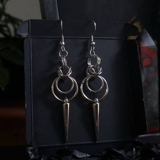 Elegant Moon Spike Earrings