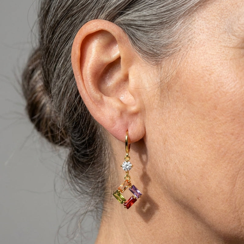 Multicolor Stone Earrings