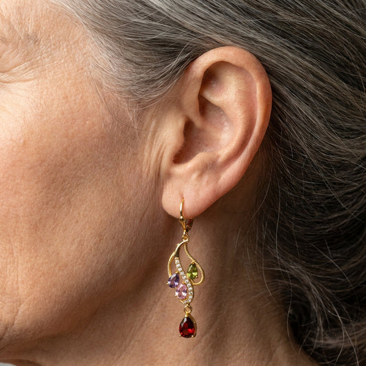 Multistone Drop Earrings