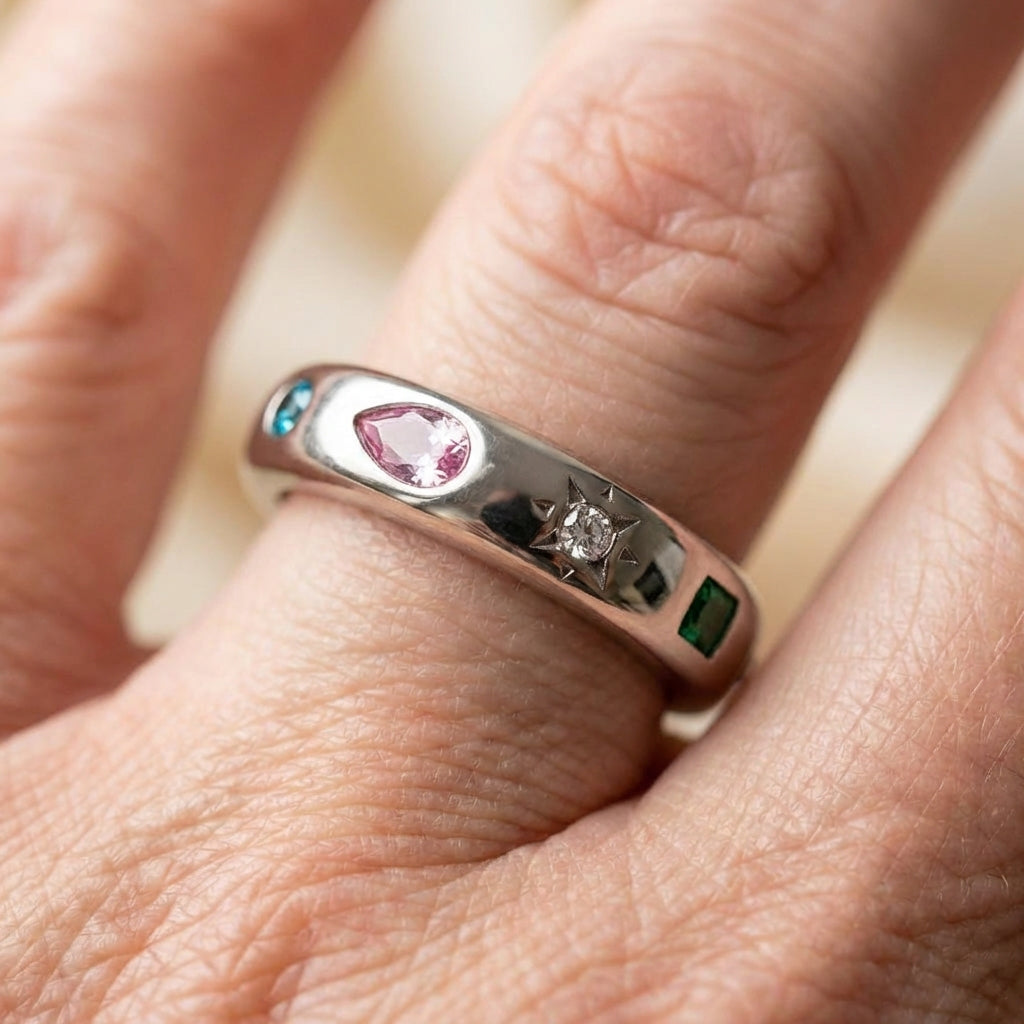 Multistone Statement Ring