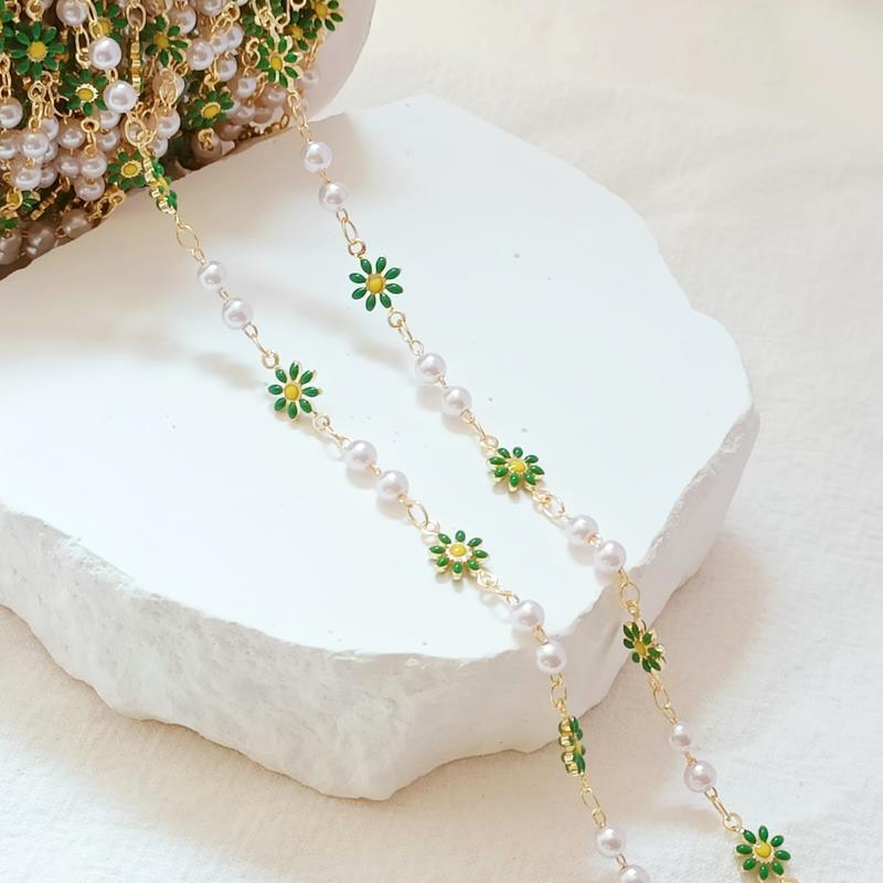 Elegant Pearl Daisy Earrings