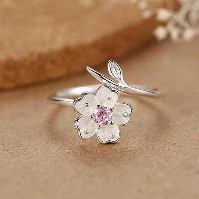 Elegant Pink Flower Ring