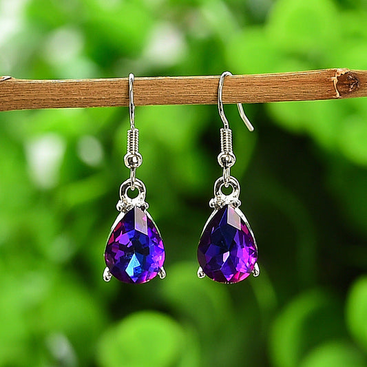 Elegant Purple Amethyst Earrings