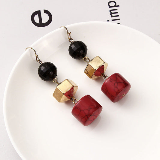 Elegant Red Stone Earrings