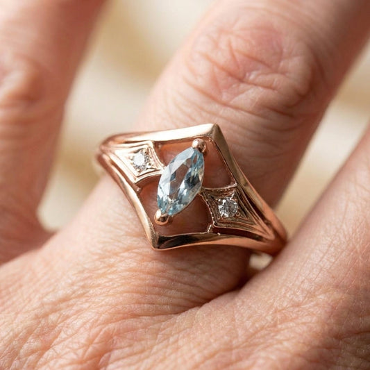 Rose Gold Marquise Ring