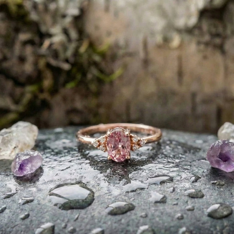 Elegant Rose Gold Oval Ring